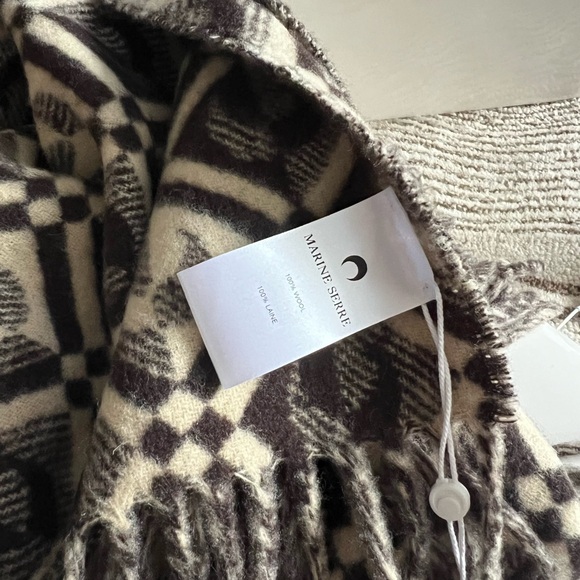 NWT Marine Serre Brown Wool Scarf - Picture 9 of 10